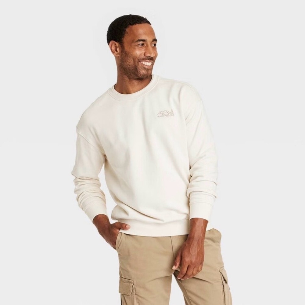 M38 NWT Goodfellow & Co. Men’s Terry Knit Lined Crewneck Pullover - Size: XXL T